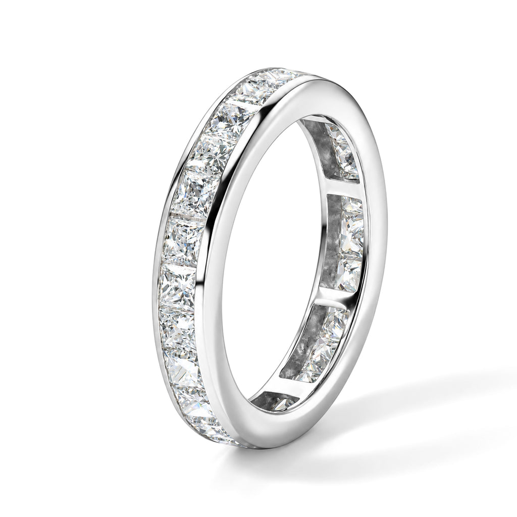 Luxuriant Lab Grown Diamond Band Ring in Rhodium OverlaySterling Silver  3.250  Ct._8802088_3