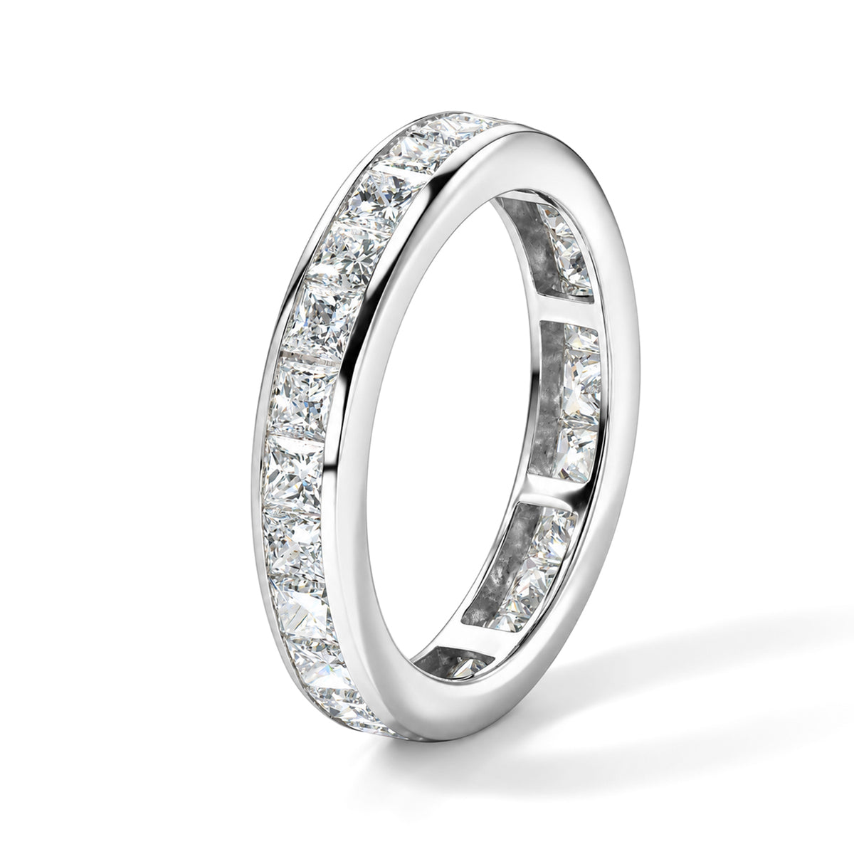 Luxuriant - Lab Grown Diamond Band Ring in Rhodium Overlay Sterling Silver 3.25 Ct. 8802088 3
