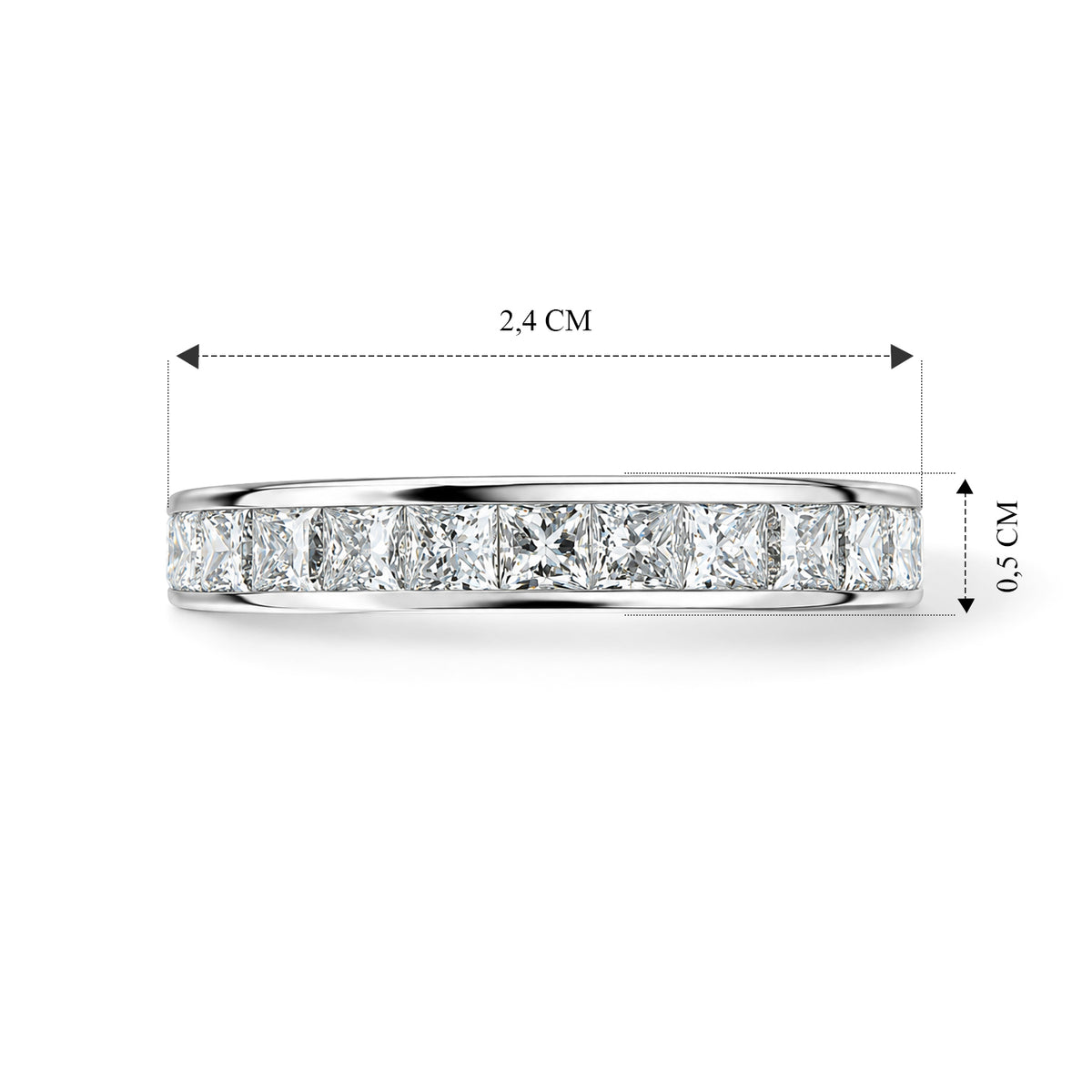 Luxuriant - Lab Grown Diamond Band Ring in Rhodium Overlay Sterling Silver 3.25 Ct. 8802088 4