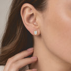 D'Joy - Moissanite Solitaire Stud Earring with Push Post in Yellow Gold Plated Sterling Silver 1.90 Ct._8802249_2