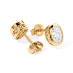 D'Joy - Moissanite Solitaire Stud Earring with Push Post in Yellow Gold Plated Sterling Silver 1.90 Ct._8802249_3