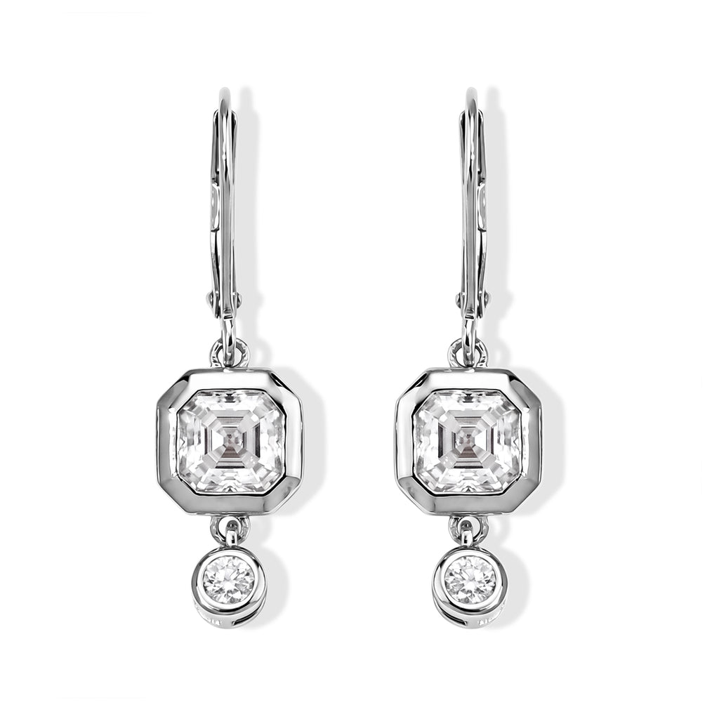 D'joy Moissanite Dangling Earring in Rhodium OverlaySterling Silver  2.560  Ct._8802696