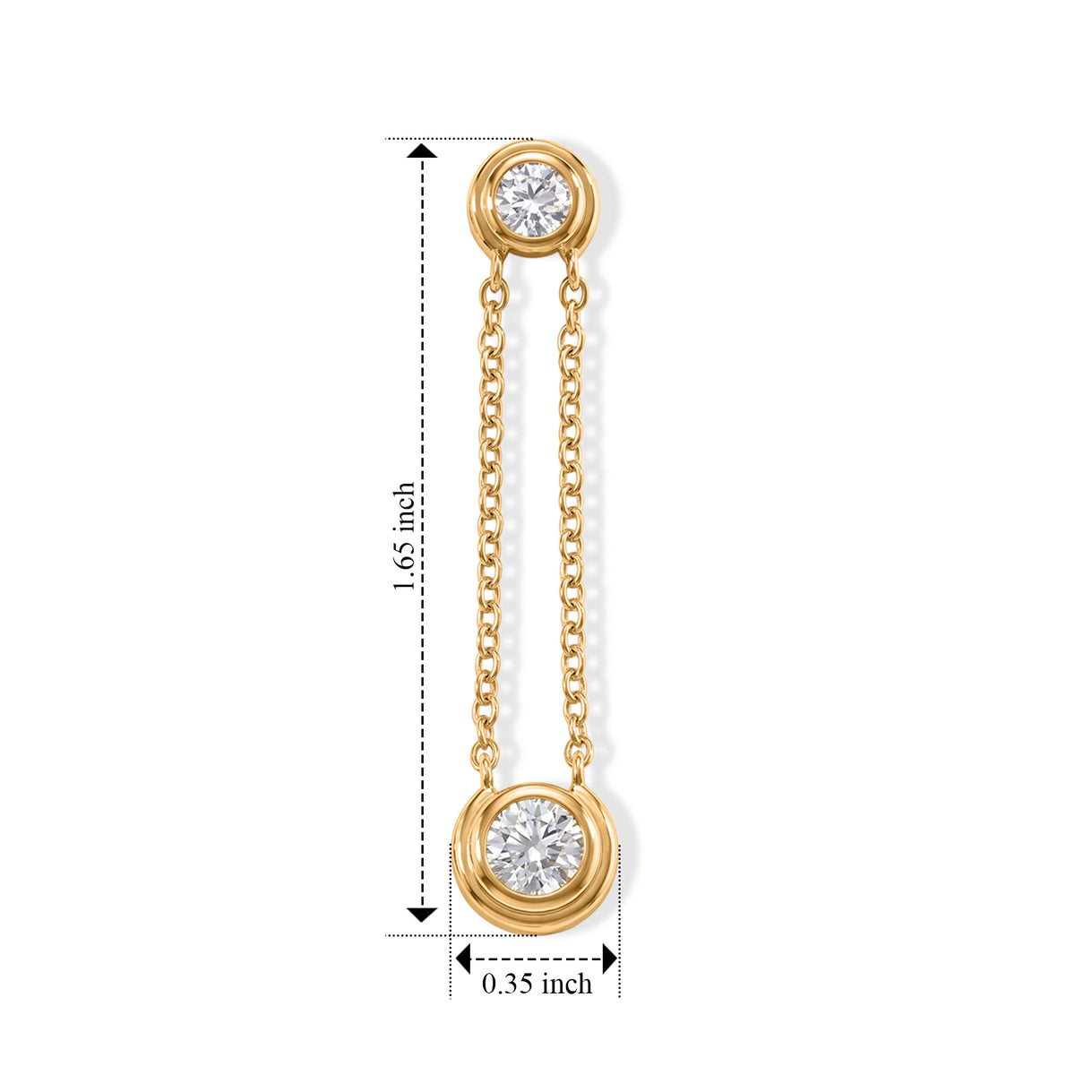 D'joy Moissanite Dangling Earring Sterling Silver  1.400  Ct. 8802708 5