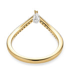 Luxuriant - Lab Grown Diamond (VS/E-F) Wishbone Ring in 18K Vermeil Yellow Gold Plated Sterling Silver 0.25 Ct._8803620_4
