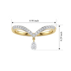 Luxuriant - Lab Grown Diamond (VS/E-F) Wishbone Ring in 18K Vermeil Yellow Gold Plated Sterling Silver 0.25 Ct._8803620_5