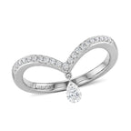 Luxuriant Lab Grown Diamond Ring in Rhodium OverlaySterling Silver  0.260  Ct._8803629