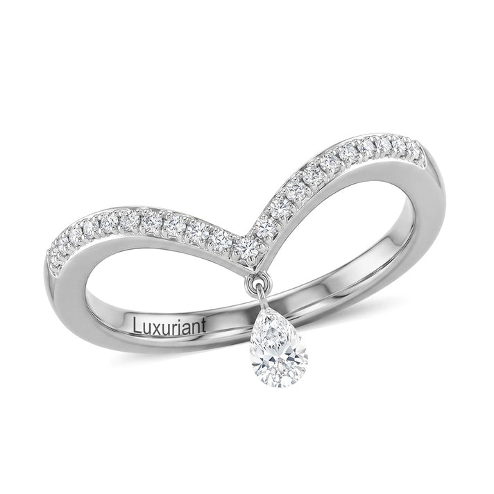 Luxuriant Lab Grown Diamond Ring in Rhodium Overlay Sterling Silver 0.260 Ct. 8803629 1