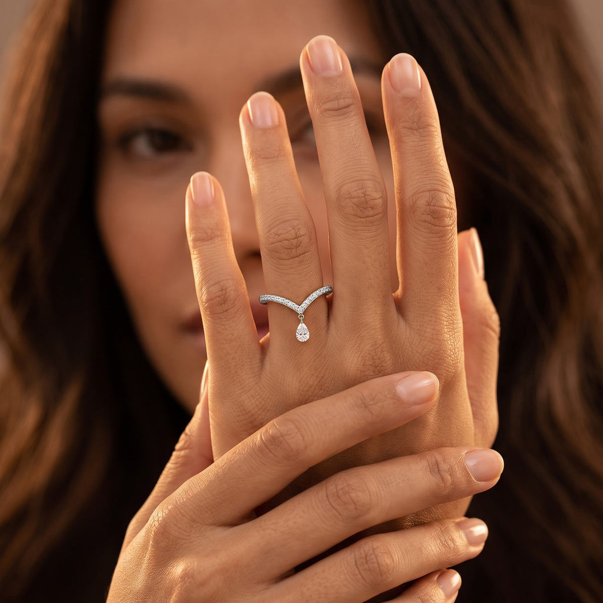 Luxuriant Lab Grown Diamond Ring in Rhodium OverlaySterling Silver  0.260  Ct. 8803629 2