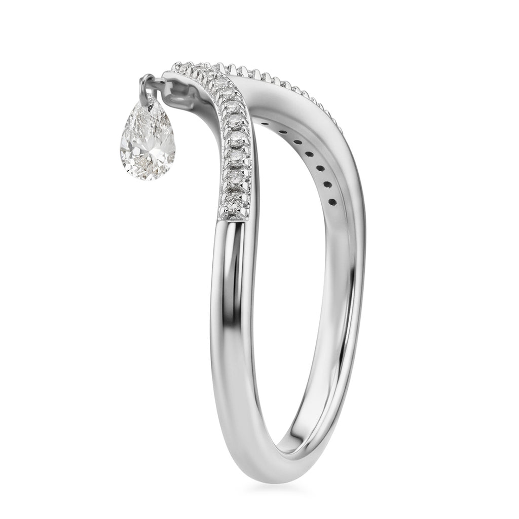 Luxuriant Lab Grown Diamond Ring in Rhodium OverlaySterling Silver  0.260  Ct._8803629_3