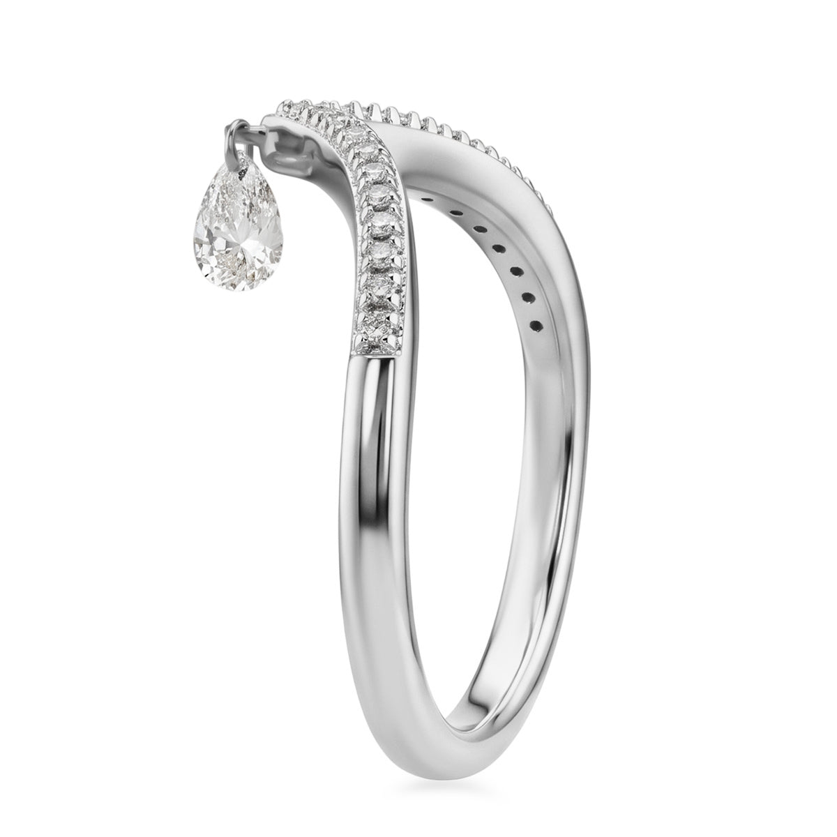Luxuriant Lab Grown Diamond Ring in Rhodium OverlaySterling Silver  0.260  Ct. 8803629 3