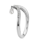 Luxuriant Lab Grown Diamond Ring in Rhodium OverlaySterling Silver  0.260  Ct._8803629_3