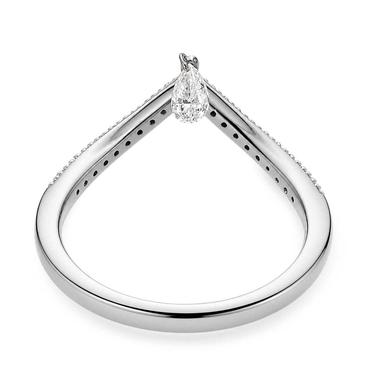 Luxuriant Lab Grown Diamond Ring in Rhodium OverlaySterling Silver  0.260  Ct. 8803629 4