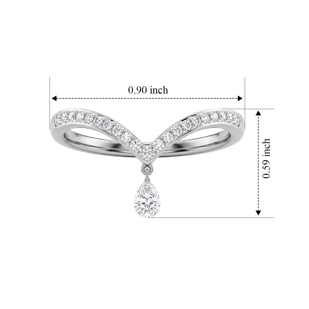 Luxuriant Lab Grown Diamond Ring in Rhodium OverlaySterling Silver  0.260  Ct._8803629_5