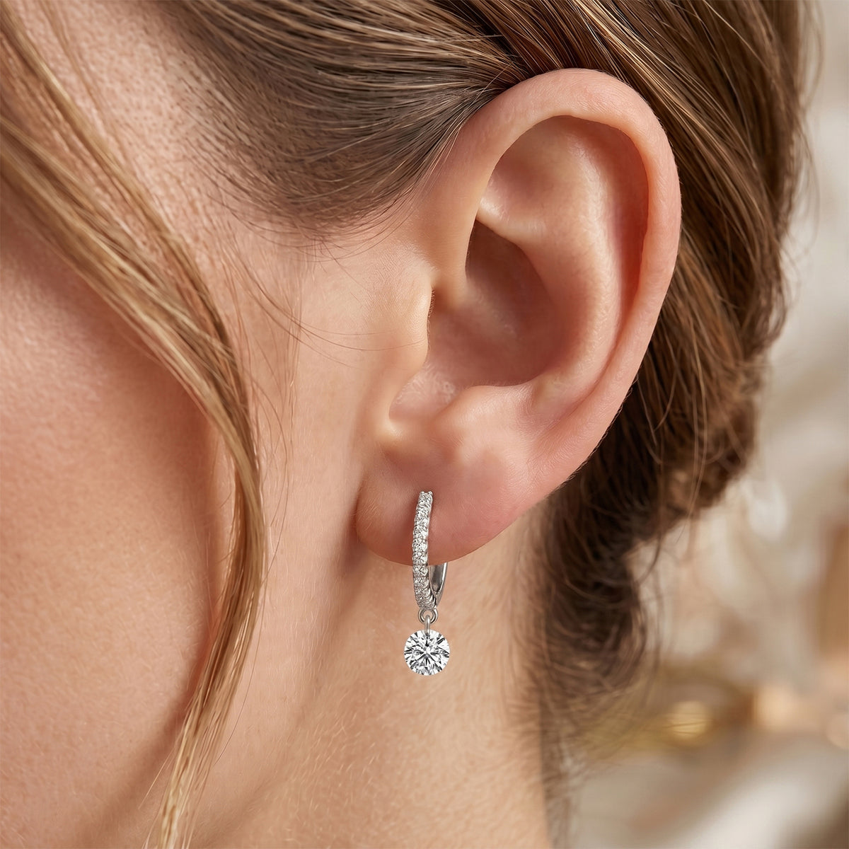 Luxuriant Lab Grown Diamond Earring in Rhodium OverlaySterling Silver  1.008  Ct. 8803648 1