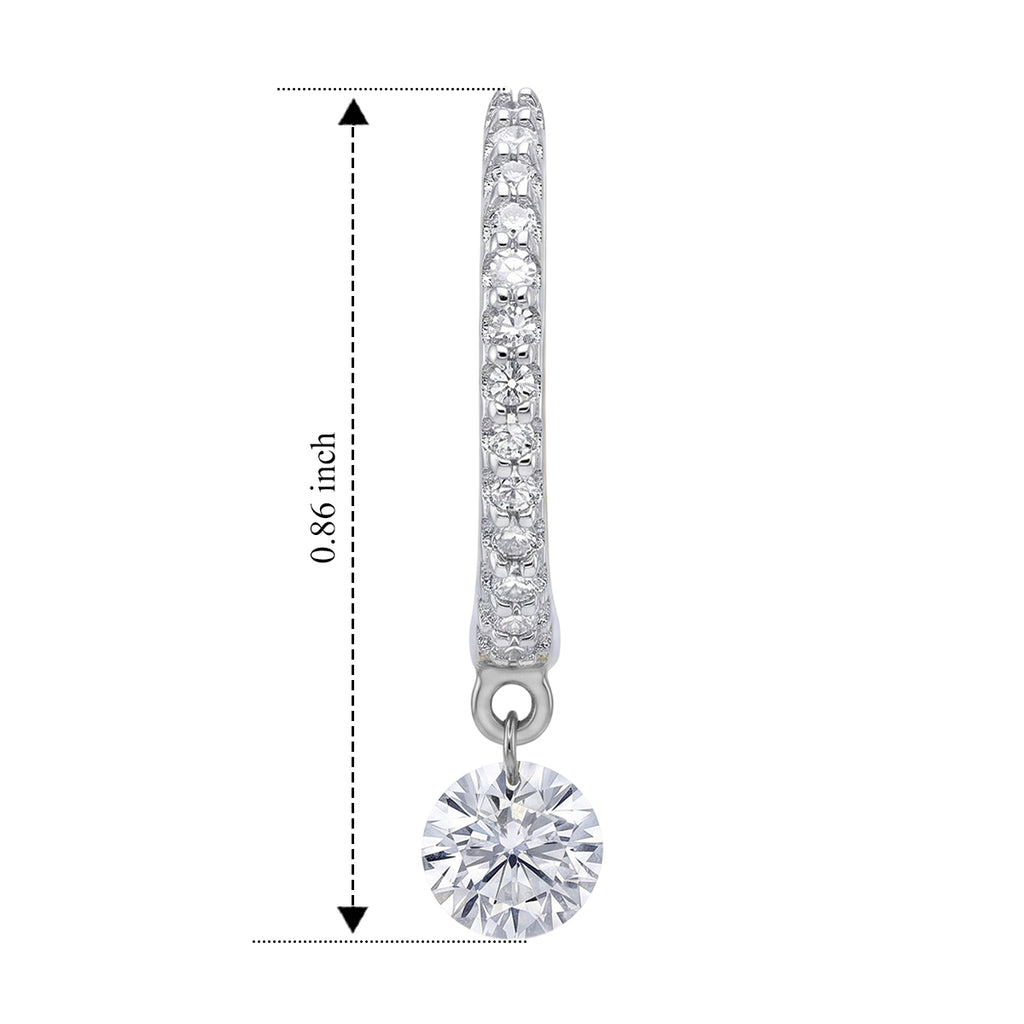 Luxuriant Lab Grown Diamond Earring in Rhodium OverlaySterling Silver  1.008  Ct._8803648_4