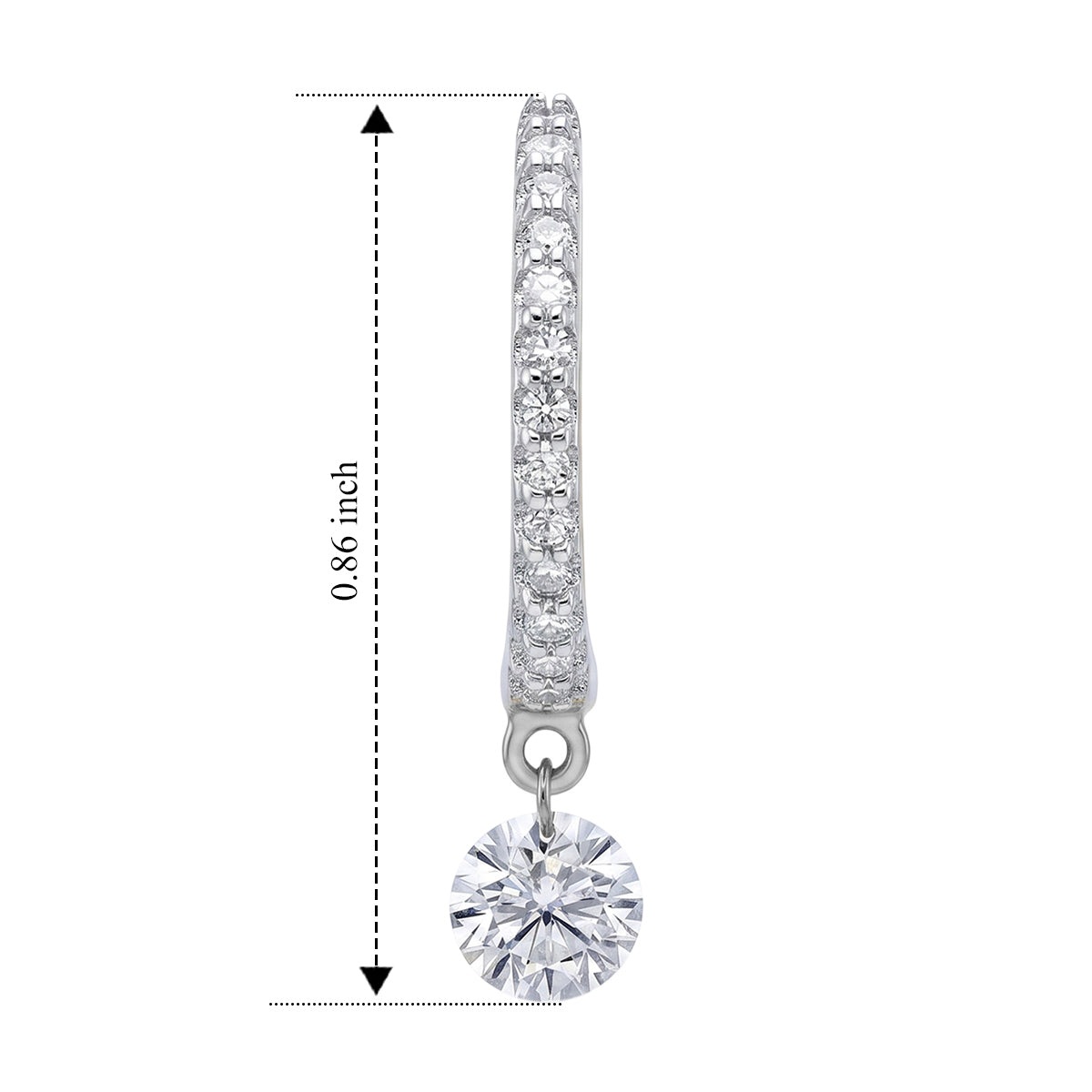 Luxuriant Lab Grown Diamond Earring in Rhodium OverlaySterling Silver  1.008  Ct. 8803648 4