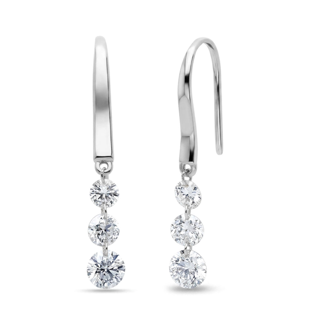 Luxuriant Lab Grown Diamond Earring in Rhodium OverlaySterling Silver  1.000  Ct._8803666