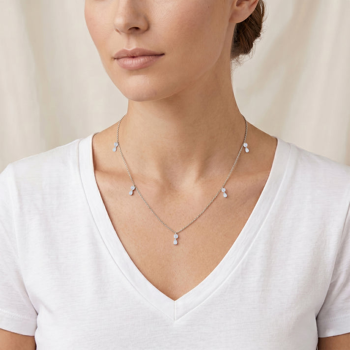 Luxuriant - Lab Grown Diamond (VS/E-F) Necklace (Size - 18+2 Ext) in Rhodium Overlay Sterling Silver 1.00 Ct. 8803670 2