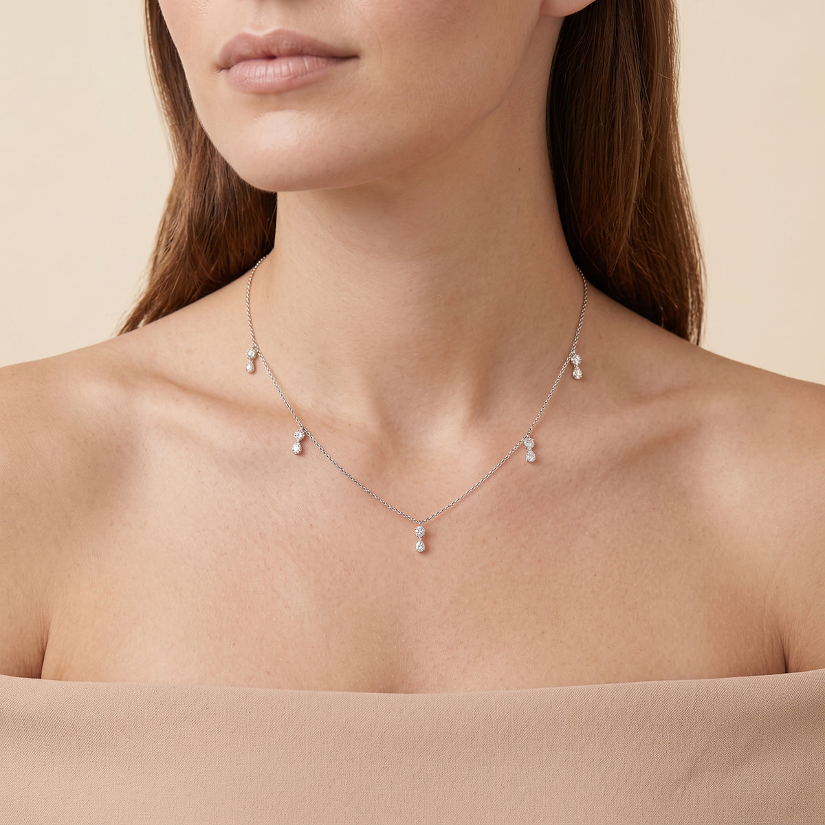 Luxuriant - Lab Grown Diamond (VS/E-F) Necklace (Size - 18+2 Ext) in Rhodium Overlay Sterling Silver 1.00 Ct. 8803670 3