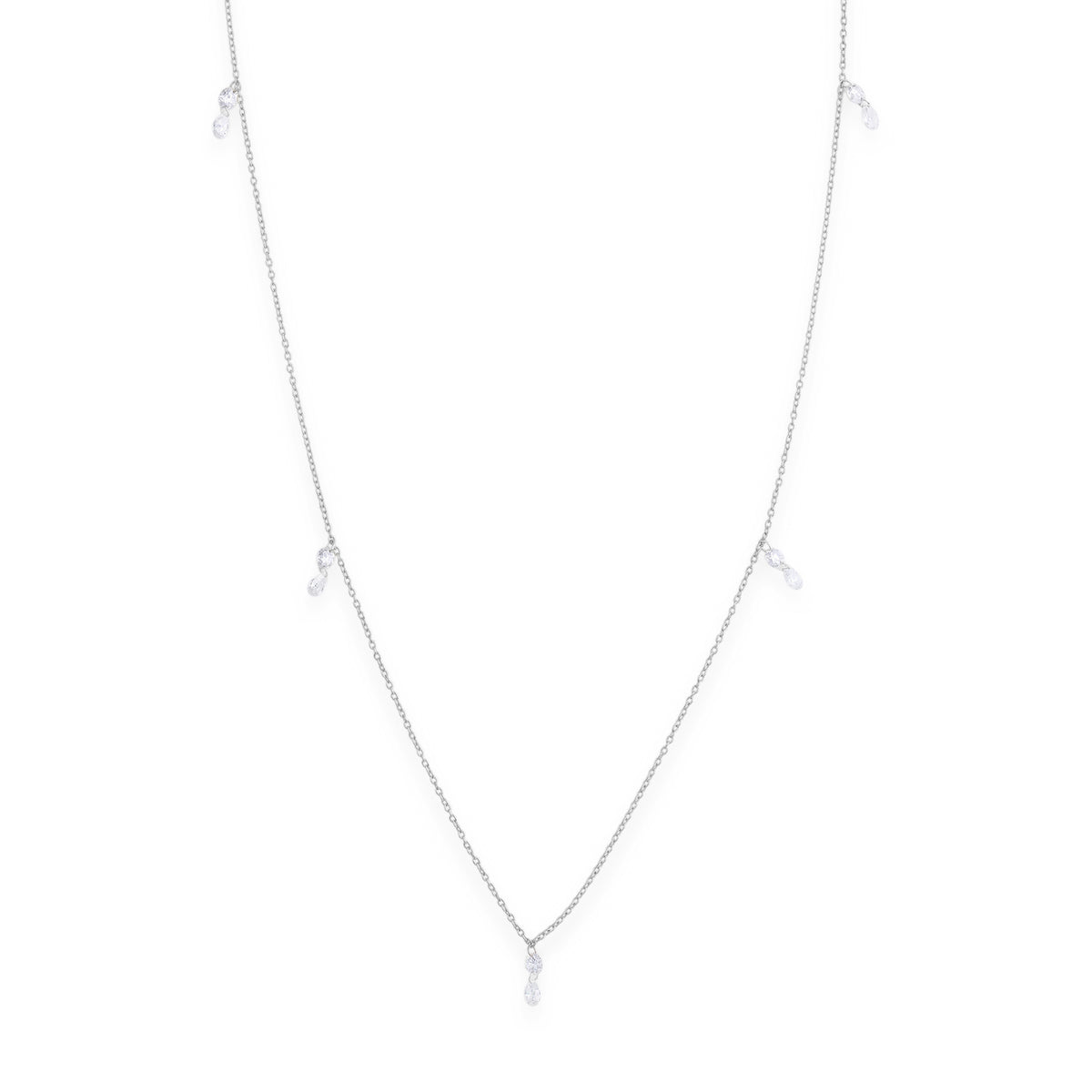 Luxuriant - Lab Grown Diamond (VS/E-F) Necklace (Size - 18+2 Ext) in Rhodium Overlay Sterling Silver 1.00 Ct. 8803670 4