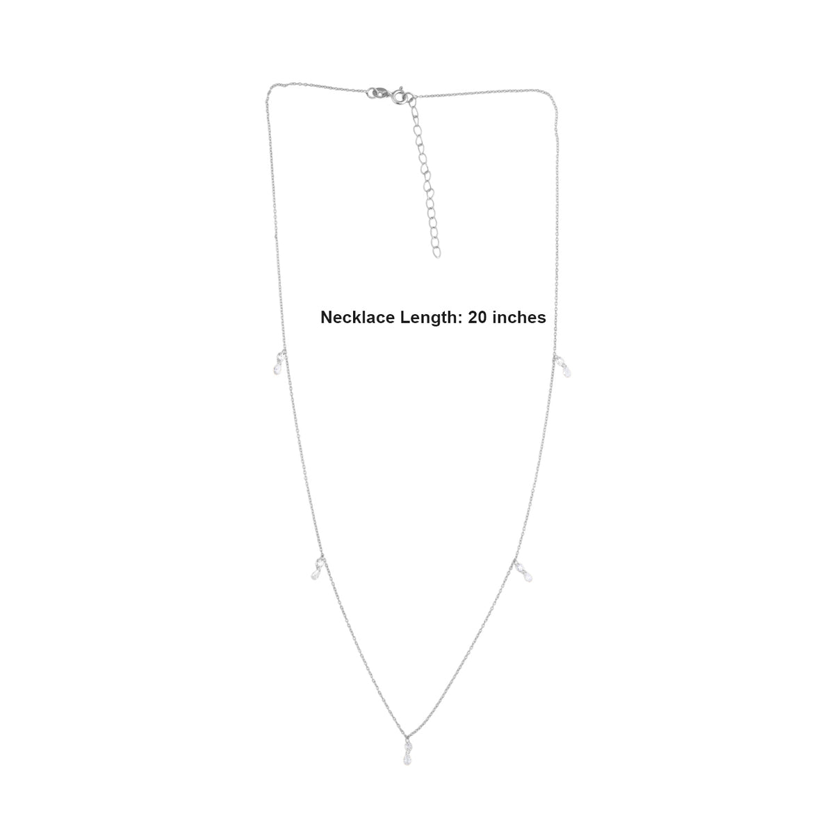 Luxuriant - Lab Grown Diamond (VS/E-F) Necklace (Size - 18+2 Ext) in Rhodium Overlay Sterling Silver 1.00 Ct. 8803670 6