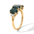 Luxoro - 9K Yellow Gold AAA Grandidierite & Natural White Diamond (SI/G-H) Ring 3.90 Ct._8804270_3