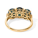 Luxoro - 9K Yellow Gold AAA Grandidierite & Natural White Diamond (SI/G-H) Ring 3.90 Ct._8804270_4