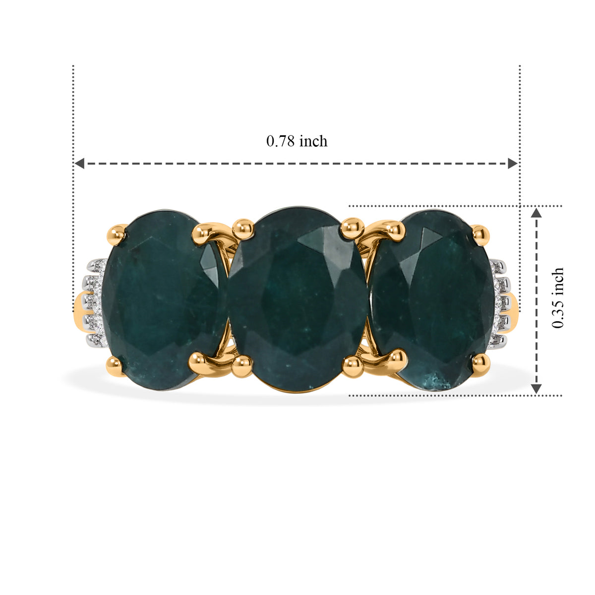 Luxoro - 9K Yellow Gold AAA Grandidierite &amp; Natural White Diamond (SI-G-H) Ring 3.90 Ct. 8804270 5