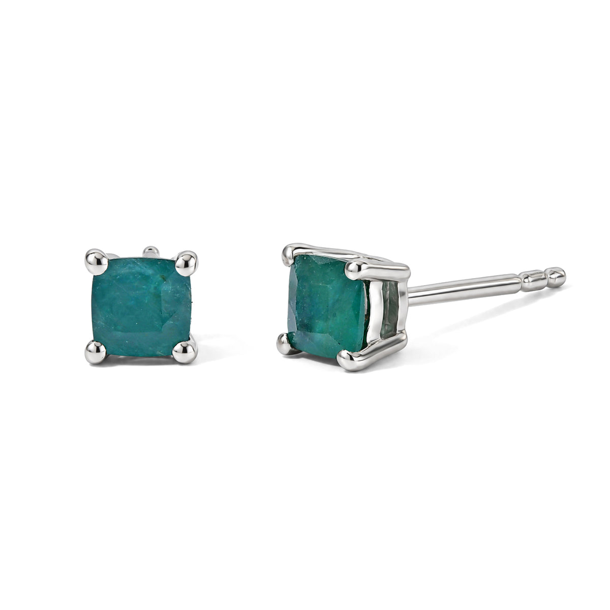 D'Joy - AAA Grandidierite Solitaire Stud Earring with Push Post in Platinum Overlay Sterling Silver 8804429 0