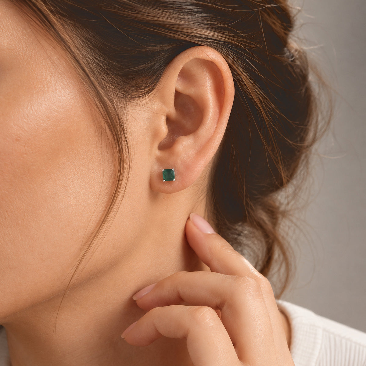 D'Joy - AAA Grandidierite Solitaire Stud Earring with Push Post in Platinum Overlay Sterling Silver 8804429 2