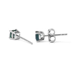 D'Joy - AAA Grandidierite Solitaire Stud Earring with Push Post in Platinum Overlay Sterling Silver_8804429_3