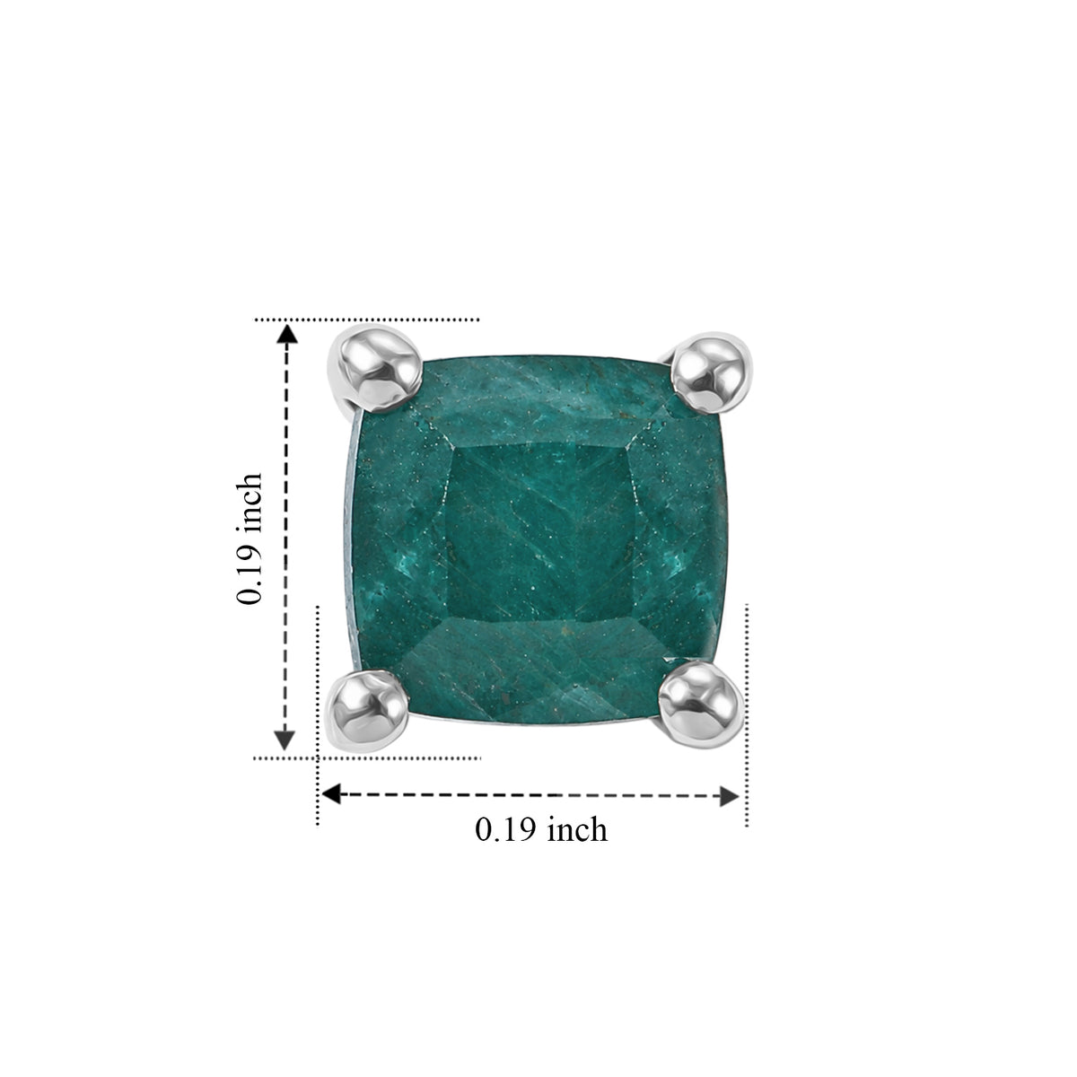 D'Joy - AAA Grandidierite Solitaire Stud Earring with Push Post in Platinum Overlay Sterling Silver 8804429 4
