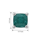 D'Joy - AAA Grandidierite Solitaire Stud Earring with Push Post in Platinum Overlay Sterling Silver_8804429_4