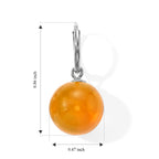 D'Joy - Honey Jade Beads Earring with Hoop in Rhodium Overlay Sterling Silver 15.00 Ct._8804740_4