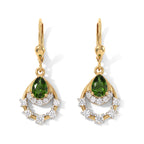 D'joy Natural Chrome Diopside, White Zircon Main Stone With Side Stone Earring Sterling Silver  2.318  Ct._8804873