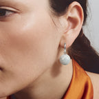 D'Joy - Natural White Jade Beads Earring with Hoop in Rhodium Overlay Sterling Silver 15.00 Ct._8804878_2