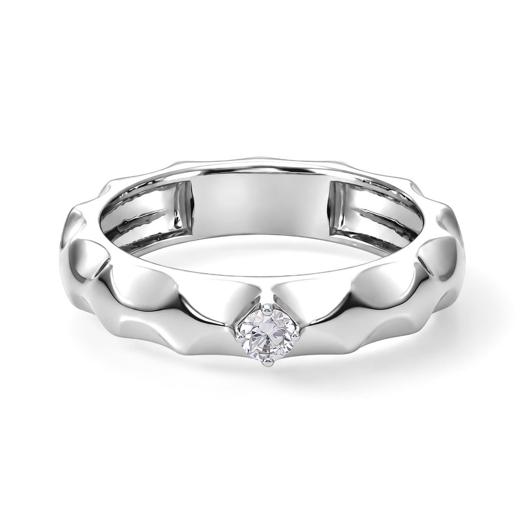 Luxuriant - Lab Grown Diamond (SI/G-H) Ring in Platinum Overlay Sterling Silver_8804952