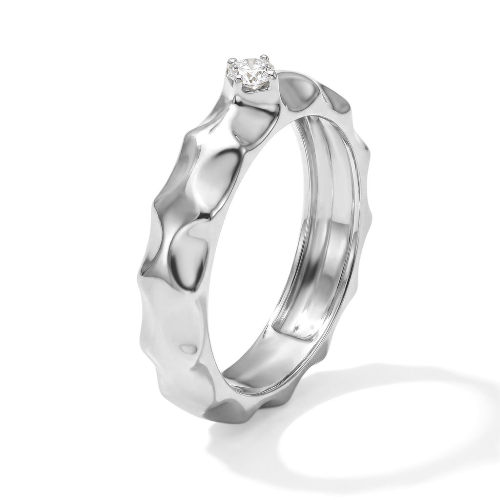 Luxuriant - Lab Grown Diamond (SI/G-H) Ring in Platinum Overlay Sterling Silver_8804952_3