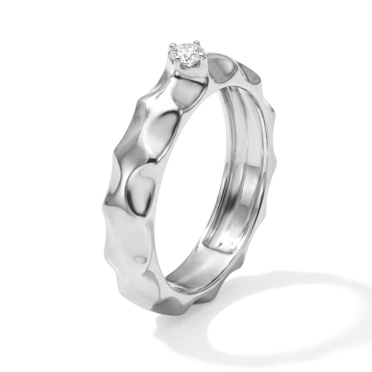 Luxuriant - Lab Grown Diamond (SI-G-H) Ring in Platinum Overlay Sterling Silver 8804952 3