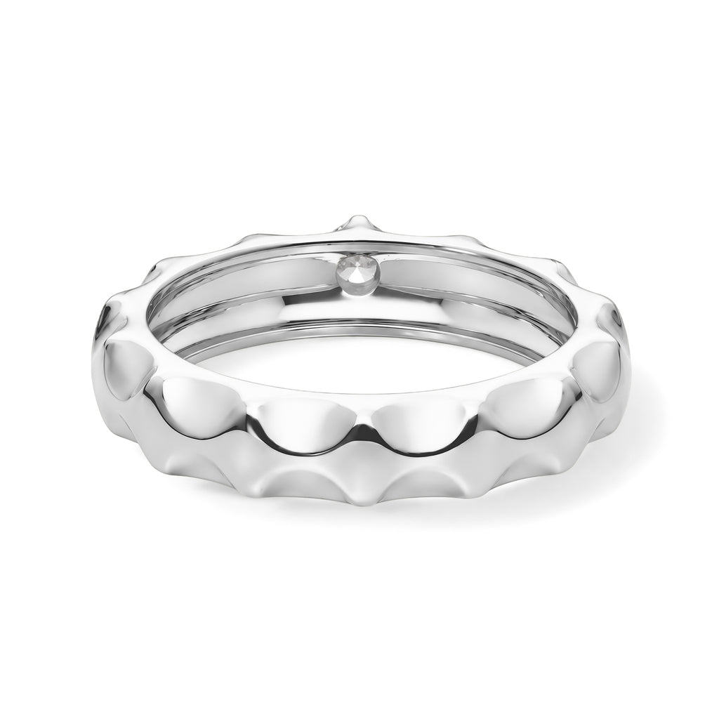 Luxuriant - Lab Grown Diamond (SI/G-H) Ring in Platinum Overlay Sterling Silver_8804952_4
