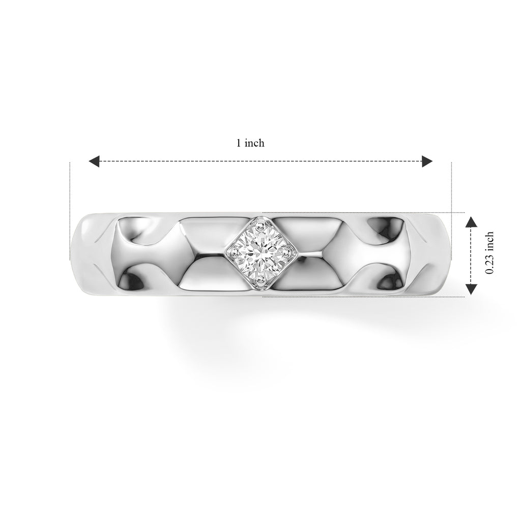 Luxuriant - Lab Grown Diamond (SI/G-H) Ring in Platinum Overlay Sterling Silver_8804952_5