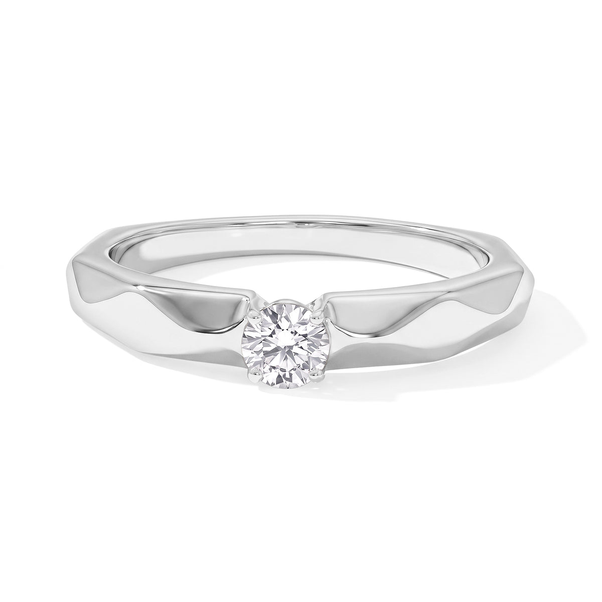 Luxuriant - Lab Grown Diamond (SI-G-H) Ring in Platinum Overlay Sterling Silver 8804976 0