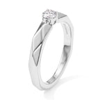 Luxuriant - Lab Grown Diamond (SI/G-H) Ring in Platinum Overlay Sterling Silver_8804976_3