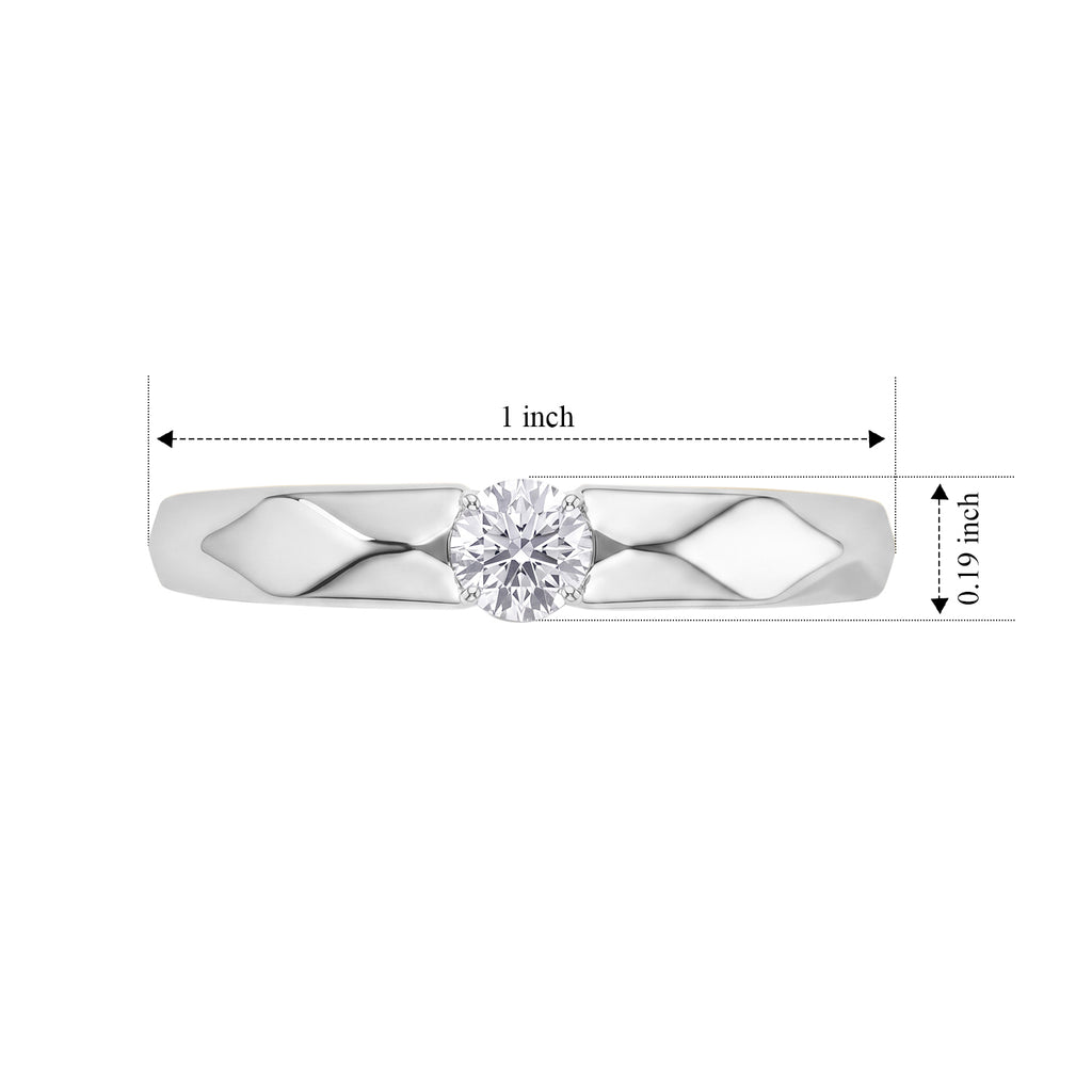 Luxuriant - Lab Grown Diamond (SI/G-H) Ring in Platinum Overlay Sterling Silver_8804976_5