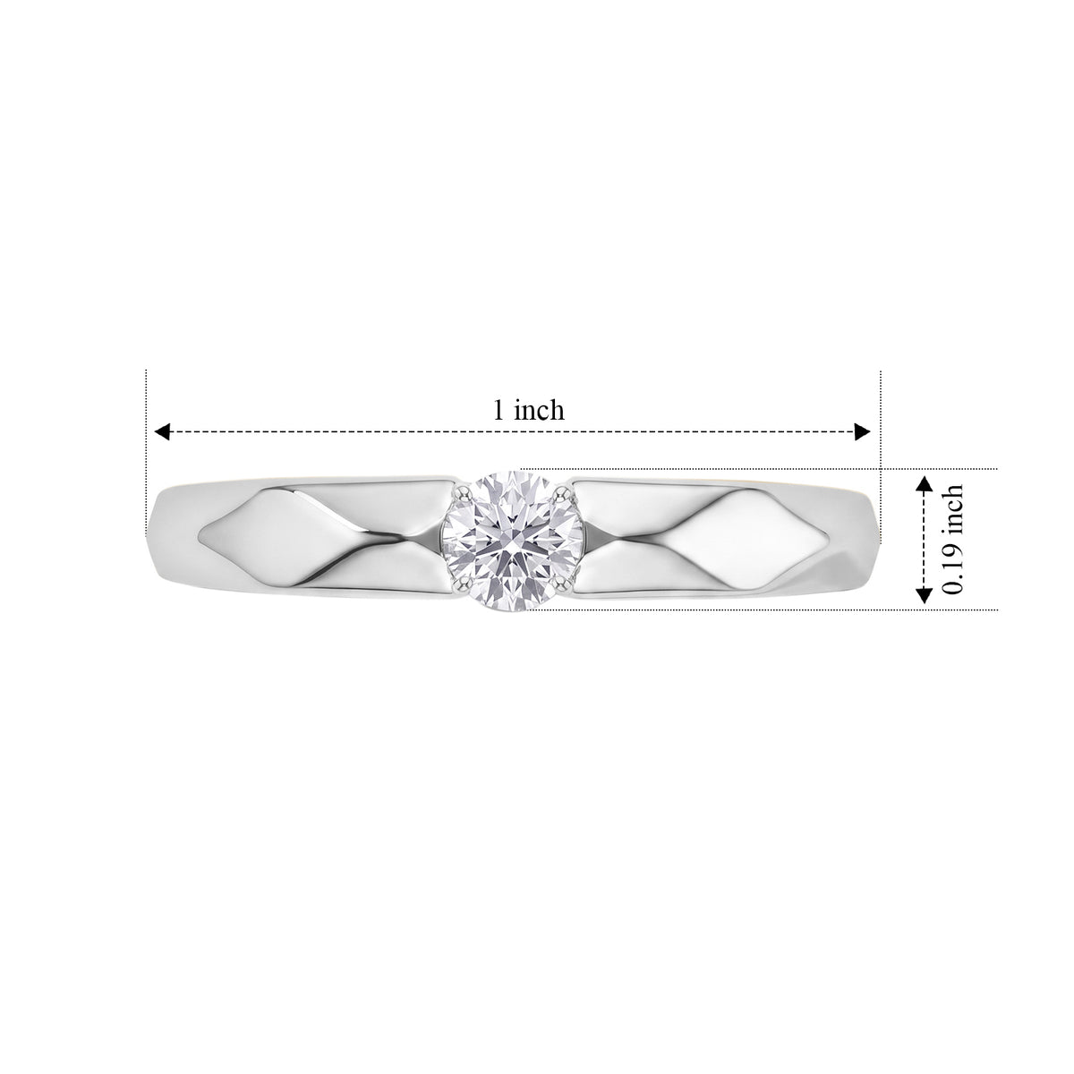 Luxuriant - Lab Grown Diamond (SI-G-H) Ring in Platinum Overlay Sterling Silver 8804976 5