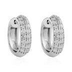 Lab Grown Diamond Earring in Rhodium OverlaySterling Silver, Silver Wt.5.03 Gms  0.065  Ct._8805315
