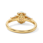 D'Joy - Ethiopian Opal & White Zircon Trilogy Ring in Yellow Gold Plated Sterling Silver 1.30 Ct._8805379_4