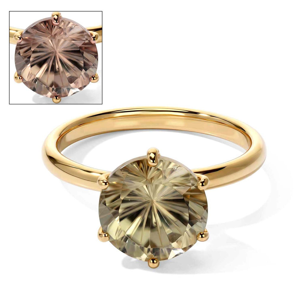 14K Yellow Gold AAA Turkizite Solitaire Ring, Gold Wt.1.53 Gms  3.058  Ct._8806562