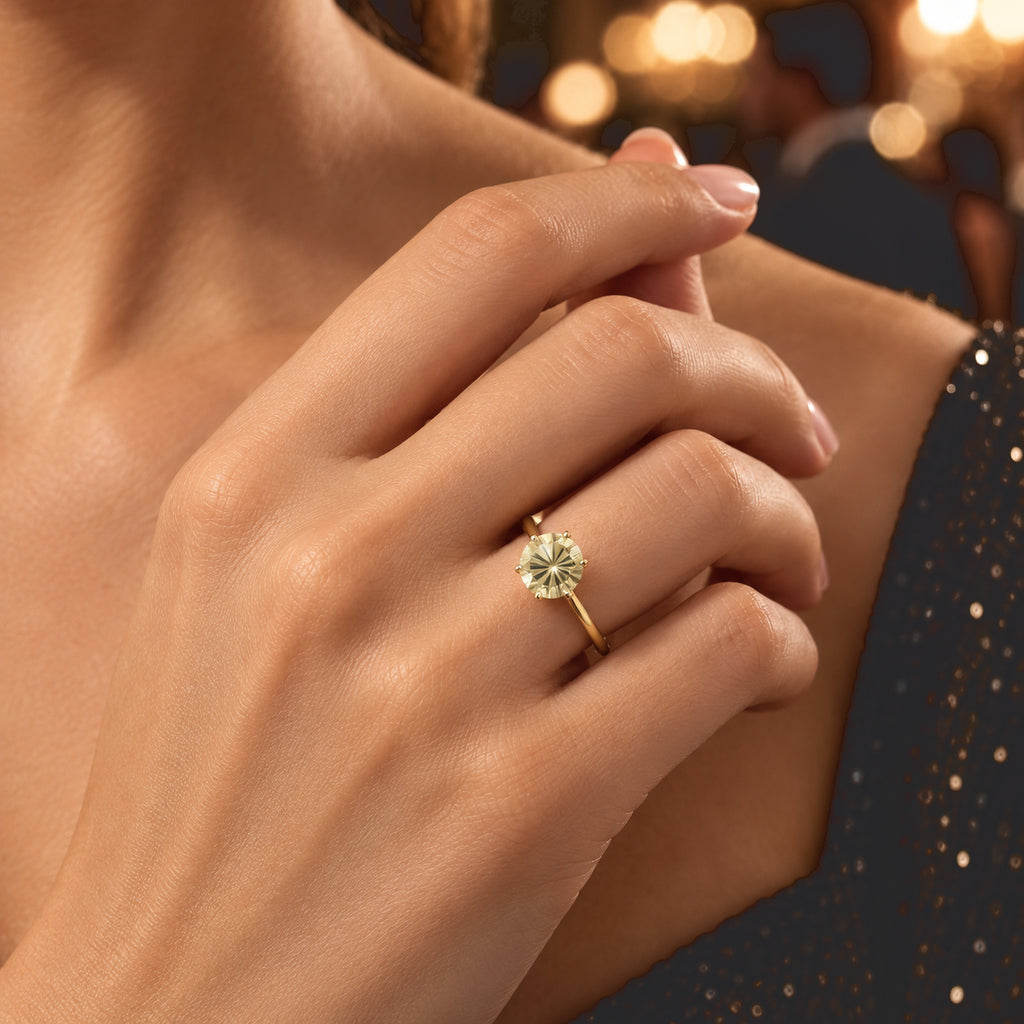 14K Yellow Gold AAA Turkizite Solitaire Ring, Gold Wt.1.53 Gms  3.058  Ct._8806562_1