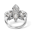 Moissanite, Lab Grown Diamond Main Stone With Side Stone Ring in Rhodium OverlaySterling Silver, Silver Wt.7 Gms  7.710  Ct._8806790_4